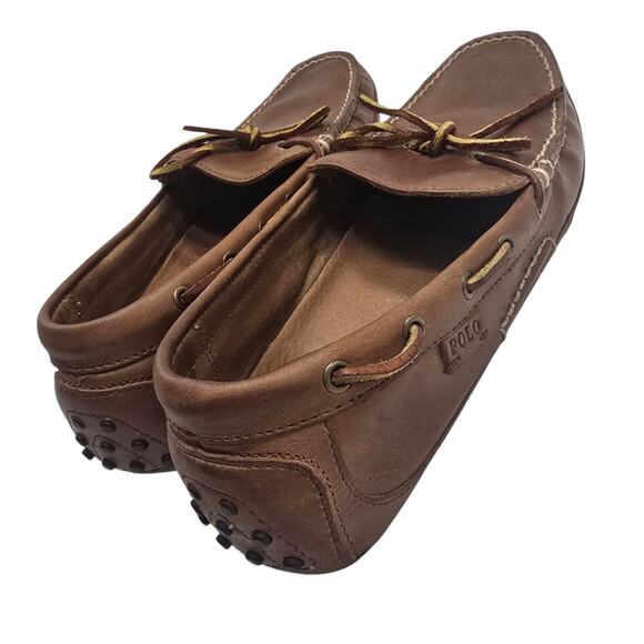 Polo Ralph Lauren Wynding Drivers Moccasin Leather‎ Loafers Brown Mens Size 9.5D - Picture 5 of 7